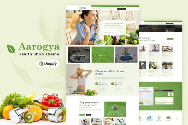 Aarogya | Shopify Health Care Store Theme Shopify Healthcare, Wellness Theme. Yoga, Meditation & Diet, Nutrition Products & Medicines Store.