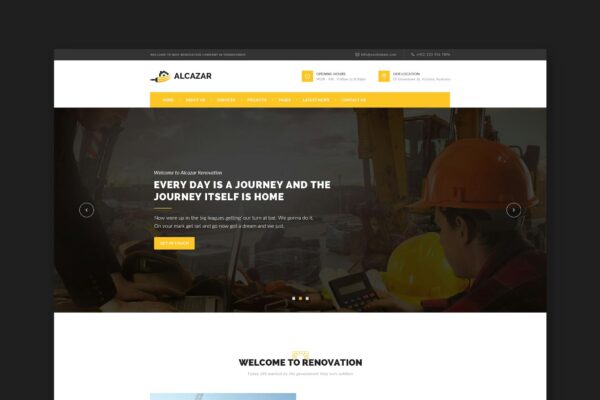 Alcazar - Construction, Renovation & Building HTML Construction, Renovation & Building