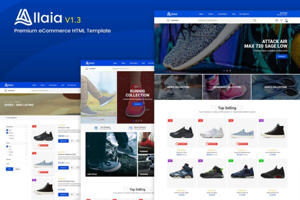 Allaia - eCommerce HTML Template REAL High Google Page Speed Score (96-100) and SEO Optmizied