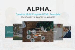Alpha Dot Multi Purpose HTML5 Template Creative & modern user interface