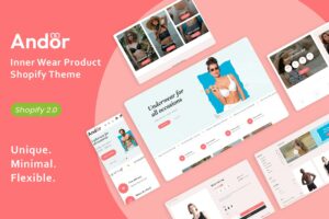 Andor - Inner Wear Product Shopify Theme Inner Wear, Bra Vest Panties & Lingerie Shop Section based Online Store 2.0 Shopify Theme