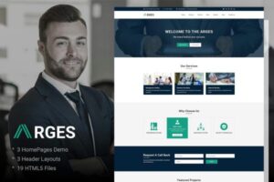 Arges | Corporate & Business HTML5 Template Consulting Services ecommerce portfolio landing page blog dashboard bootstrap animated