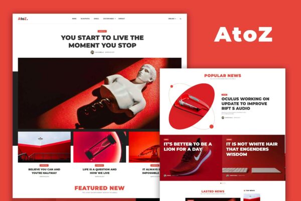 Atoz Blog and Magazine HTML Template