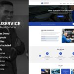 Auservice - Auto Mechanic & Repair HTML Template Auto Mechanic & Repair free ecommerce portfolio landing page blog dashboard bootstrap animated