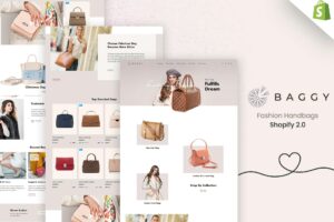 Baggy - Fashion Store, Handbags Shopify Theme Premium Leather Products Shop, Bags, Backpacks & Luxury Fashion Accessories Shopify Store Design.