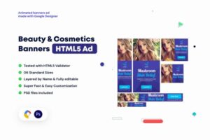 Beauty and Cosmetics Banners HTML5 - GWD & PSD Beauty and Cosmetics Banners HTML5 - GWD & PSD