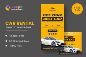 Best Rent Car HTML5 Banner Ads GWD Best Rent Car HTML5 Banner Ads GWD