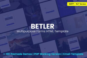 Betler - Multipurpose Forms HTML Template 100 Premade Demos