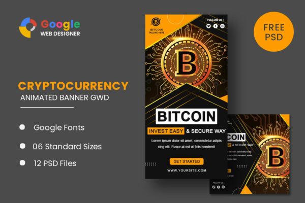 Bitcoin Set Animated Banner Google Web Designer Bitcoin Set Animated Banner Google Web Designer