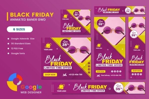 Black Friday Sale Fashion Eyewear HTML5 Banner Ads Black Friday Sale Fashion Eyewear HTML5 Banner Ads