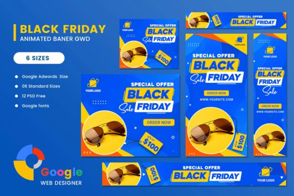 Black Friday Sale Fashion HTML5 Banner Ads GWD Black Friday Sale Fashion HTML5 Banner Ads Google Web Designer