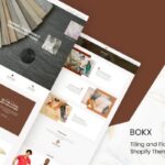 Bokx - Tiling and Flooring Shopify Theme Simple Modern Responsive Tiles, Floor Construction and Interior Design Materials eCommerce Website.