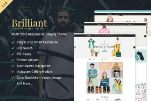 Brilliant - Multi Store Responsive Shopify Theme Multi Store Responsive Shopify Theme