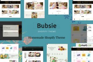 Bubsie - Handmade Shop, Cosmetics Shopify Theme Homemade Organic Soaps, Shampoo & Bodycare Products & Skincare Cosmetics eCommerce Store Shopify.