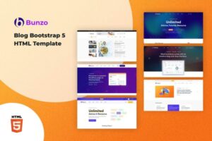 Bunzo - Blog Bootstrap 5 HTML Template Bunzo is a great option that you will not want to miss to establish your blog website.