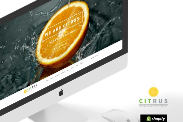 Citrus one page parallax Shopify Theme A Unique Shopify Store Design. Single Page Shop, Responsive Theme with Options Panel for easy use.