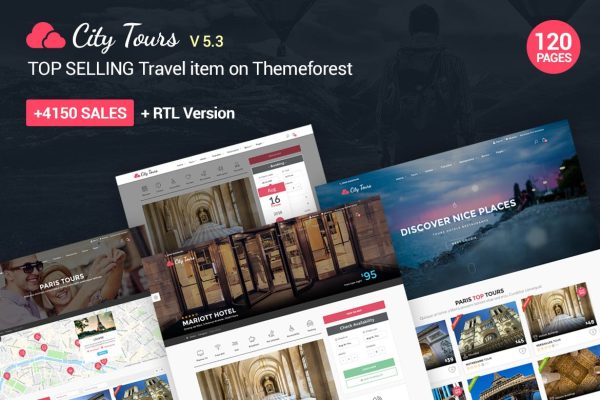 CityTours - City Tours, Tour Tickets and Guides TOP SELLING Travel item on Themeforest + 4400 Sales
