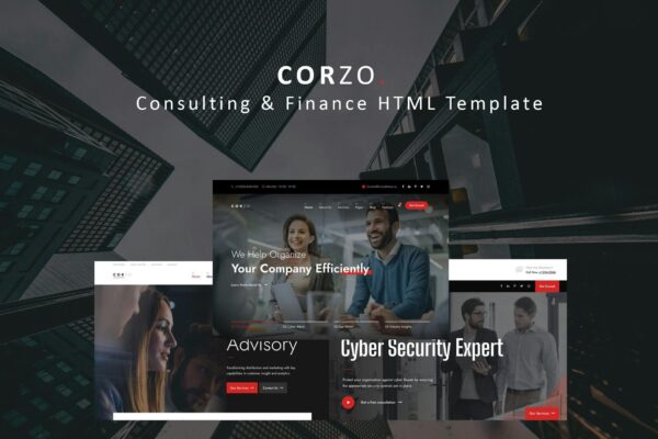 Corzo - Consulting & Finance HTML Template Resposnive,business,agency