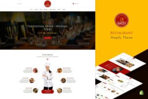 Eatzy | Restaurant Sectioned Shopify Theme Eatery, Cookies and Coffer Shops Online Store. Burger, Pizza, Cakes, Icecreams eCommerce Websites.