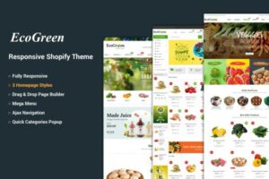 EcoGreen - Organic, Fruit, Vegetable Shopify Theme Multipurpose Organic, Fruit, Vegetables Shopify Responsive Theme