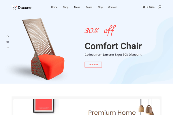 eCommerce HTML Template - Daxone Daxone is an enormous template that brings 40+ total Pages including 10+ Home Pages