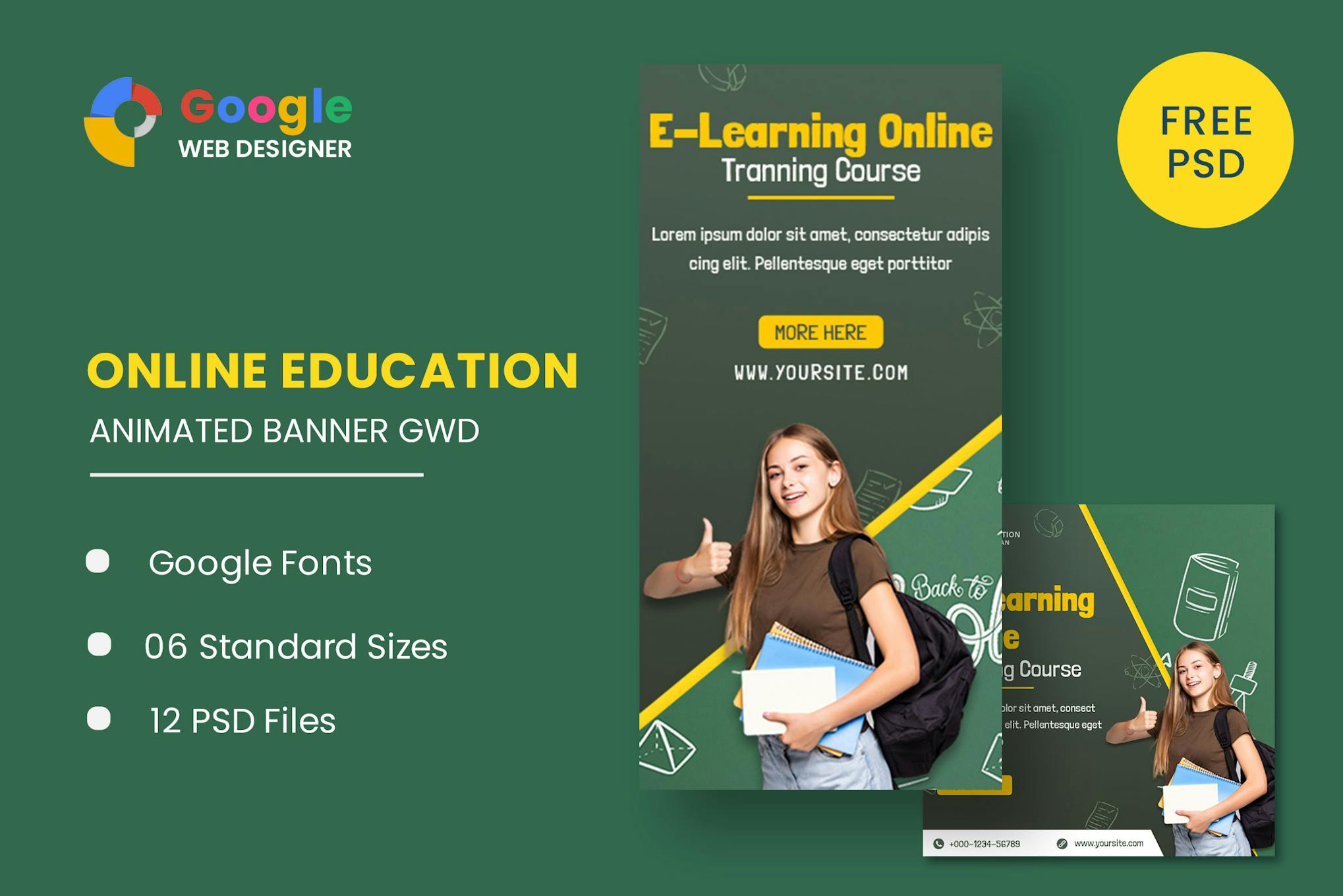 Education Learning Animated Banner GWD Education Learning Animated Banner GWD