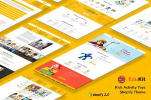 Edukit - Educational Toys Store Shopify Theme Educational Toys, Gifts & Books Materials. Apps, Courses, Online Class Single Page Promotion Theme