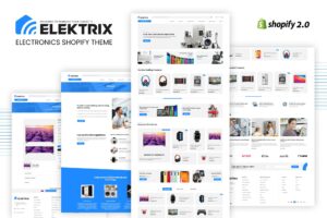 Elektrix - Electronics Shopify Theme Electronics e-commerce store, Technology, multipurpose, Dropshipping, Home appliance, Digital items.