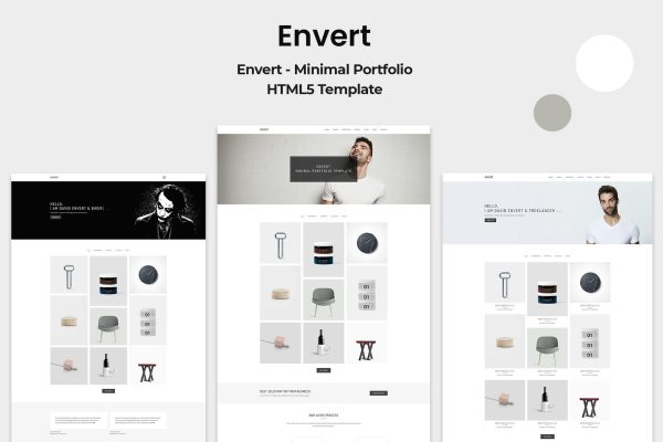 Envert - Minimal Portfolio Template Envert can be used for many purposes starting from minimal portfolios, agencies, freelancers etc
