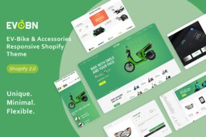 Evobn - EV-Bike & Accessories Responsive Theme Electric Bicycle store, EV Auto Sports Shop Bike Shop, Cycle Single Product Shopify Theme