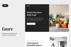Faure - Interior & Architecture Agency HTML Templa Clean and Creative Design