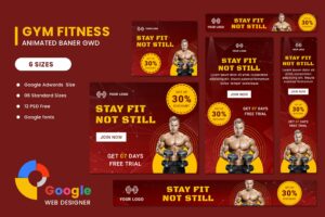 Fitness Google Adwords HTML5 Banner Ads GWD Fitness Google Adwords HTML5 Banner Ads GWD