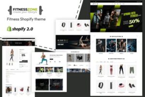 Fitness Zone - Shopify Fitness Gym Store Fitness, Gym, Cross-fit and Sports Studio ecommerce store. Workout and Trainer Pages, multipurpose