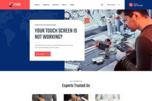 Fixmo – Smartphone Repair Services HTML Template ac, cell phone, computer repair service, desktop computer, Digital Cameras, electric, electronic, gl