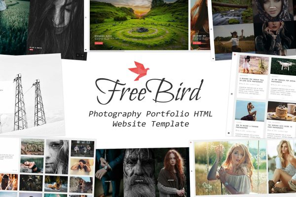 FreeBird - Photography Portfolio Website Template Photography Portfolio Website Template that comes with rich features and well-commented code.