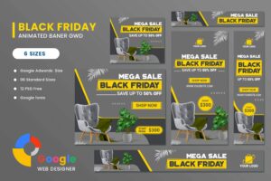 Furniture Black Friday Sale HTML5 Banner Ads GWD Furniture Black Friday Sale HTML5 Banner Ads GWD
