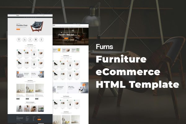 Furns - Furniture eCommerce HTML Template It is an outstanding HTML based web template with a sleek and minimal design.