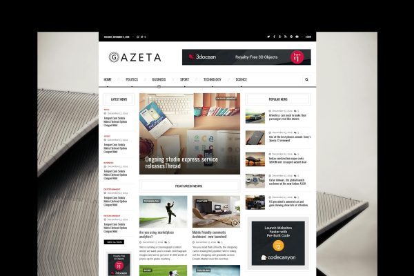 Gazeta 2 - Responsive News HTML Template Magazine & Blog