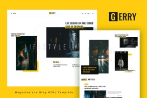 Gerry Blog and Magazine HTML Template