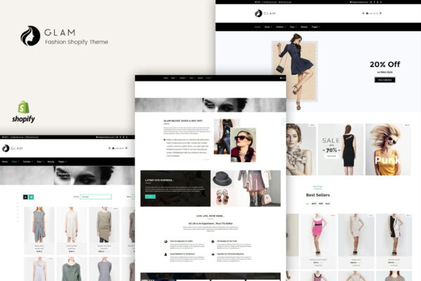 Glam - Fashion Shopify Theme Fashion Products, Trendy Accessories and Gadgets Selling Shopify Store eCommerce Theme