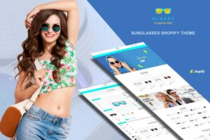 Glassy - Sunglasses, Fashion Shopify Theme Sunglasses, Frames and Sports Gears Shopify Stores. Responsive, Sections Ready, Drag & Drop Theme!