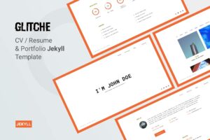 Glitche - Resume CV Portfolio Jekyll Theme CV Resume Jekyll, Personal Portfolio for Jekyll, Personal website, Onepage Personal Portfolio