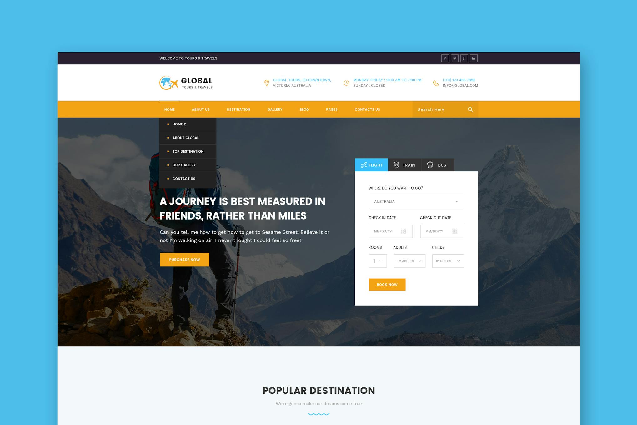 Global - Tours & Travels HTML Template Tours & Travels