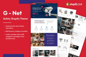 Gnet - CCTV, Home Automation Store Shopify Theme CCTV Technology Ecommerce shop, 2.0, Dropshipping, Electronics, Multipurpose, Home and Commercial