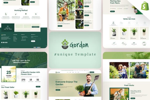 Gordon - Responsive Gardening Shop Shopify Theme Garden Materials, Seeds, Plants, Potting Equipment's, Soil, fertilizers & Landscaping ecommerce.