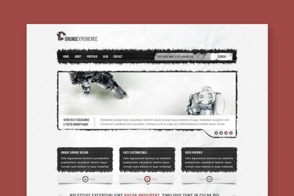 Grungexperience - Premium HTML Template Grunge Style HTML Template