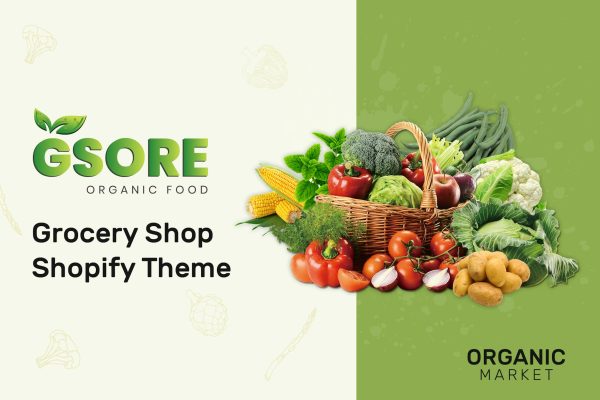Gsore – Grocery and Organic Food Shop Shopify Them This eye-catching Shopify theme is looking nice for its clean and smooth design.