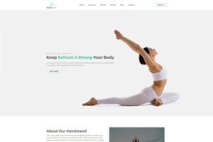 Handstand - Gym & Fitness HTML Template The template is built for Sport Clubs, Health Clubs, Gyms, Fitness Centers etc.