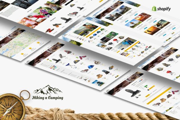 Hiking & Camping- Outdoor, Adventure Shopify Theme Multipurpose Shopify Store Design, Responsive & easy to customise Theme with powerful adminpanel...