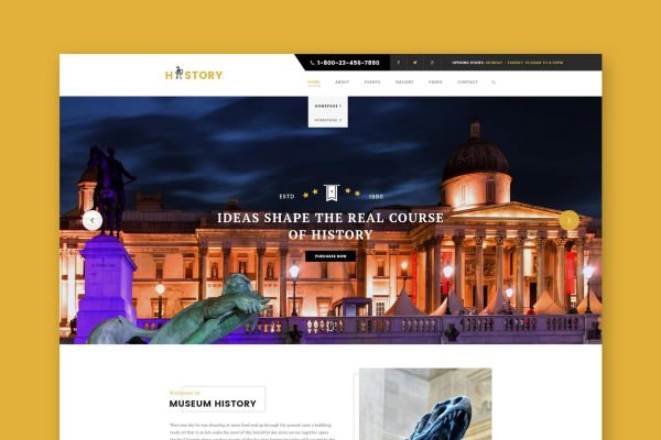 History- Museum & Exhibition HTML Template Museum & Exhibition